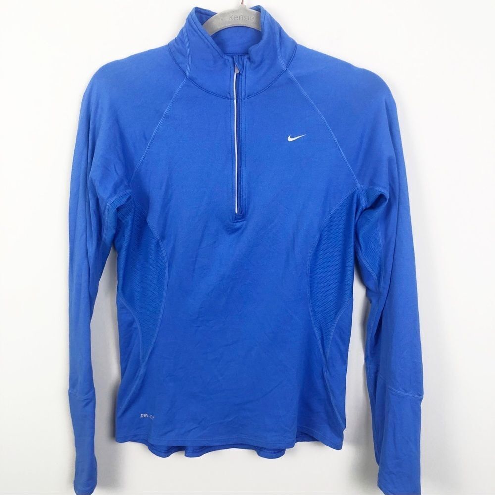 NIKE | Royal Blue 1/4 Zip Dri Fit Pullover Small
